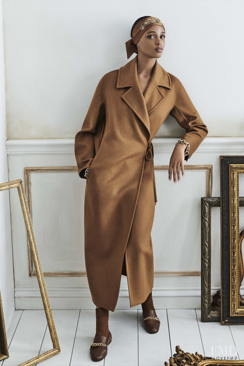 Aya Jones featured in  the Max Mara lookbook for Resort 2021