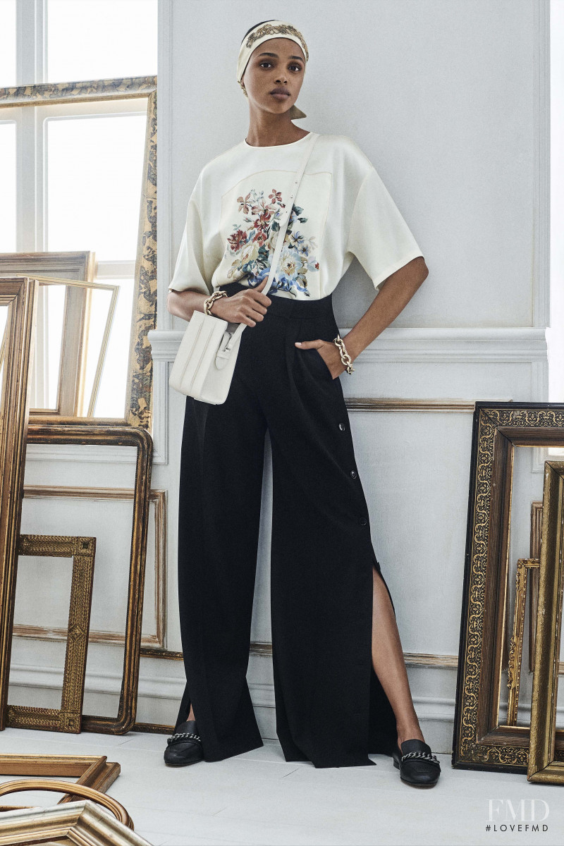 Aya Jones featured in  the Max Mara lookbook for Resort 2021