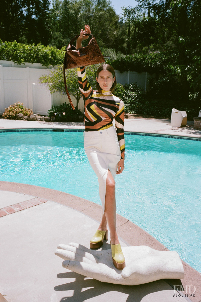 Dree Hemingway featured in  the Simon Miller lookbook for Resort 2021