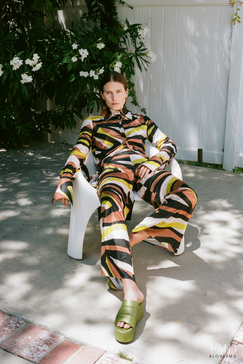 Dree Hemingway featured in  the Simon Miller lookbook for Resort 2021