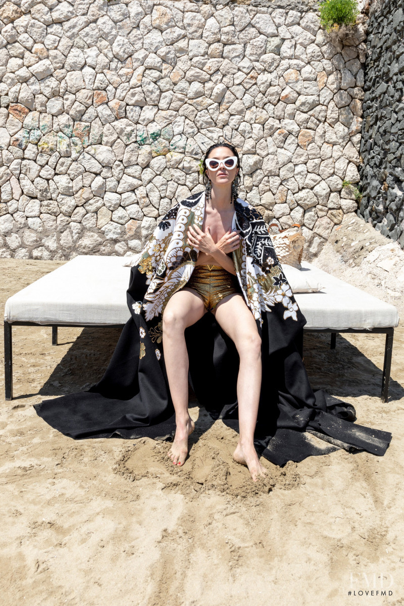 Mariacarla Boscono featured in  the Valentino lookbook for Resort 2021