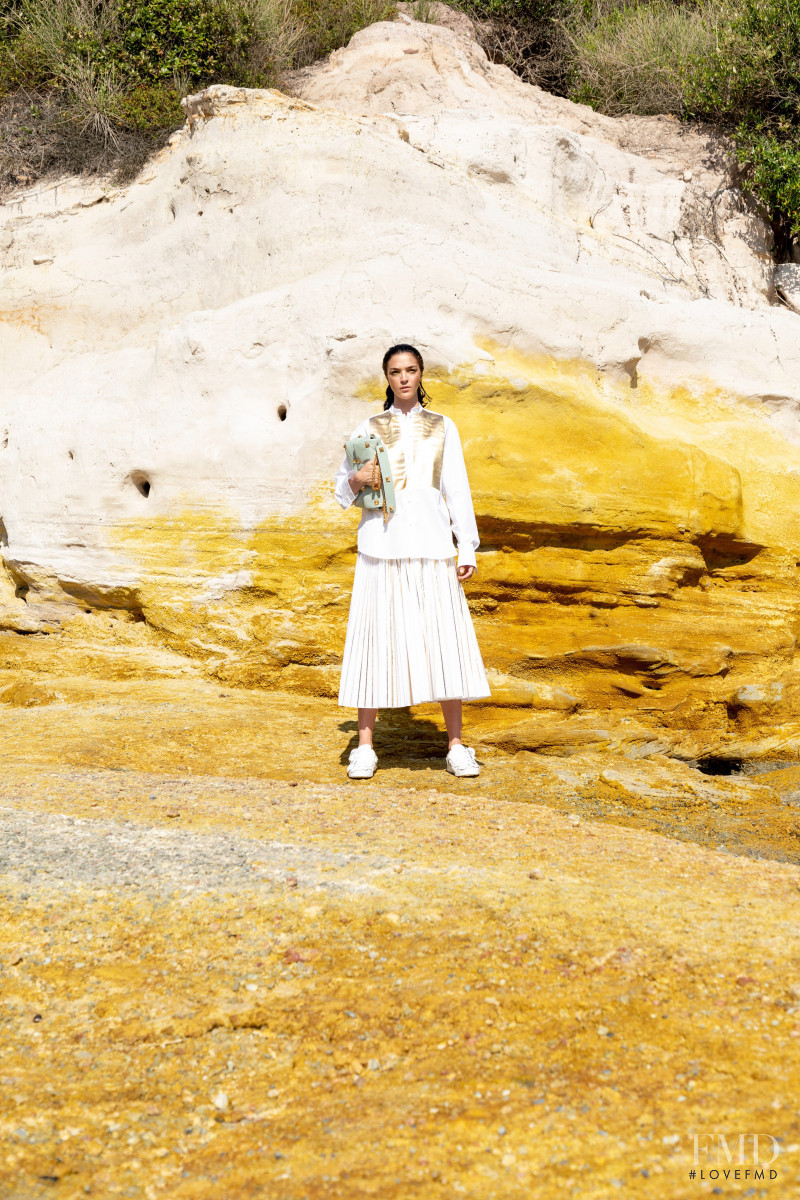 Mariacarla Boscono featured in  the Valentino lookbook for Resort 2021