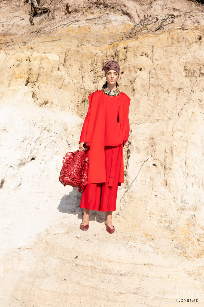 Mariacarla Boscono featured in  the Valentino lookbook for Resort 2021