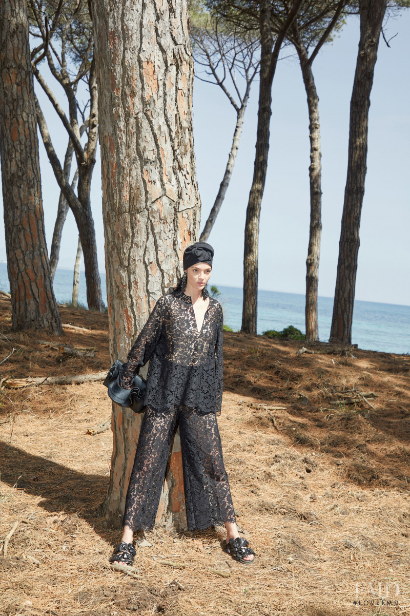 Mariacarla Boscono featured in  the Valentino lookbook for Resort 2021