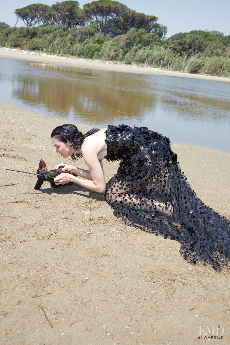 Mariacarla Boscono featured in  the Valentino lookbook for Resort 2021