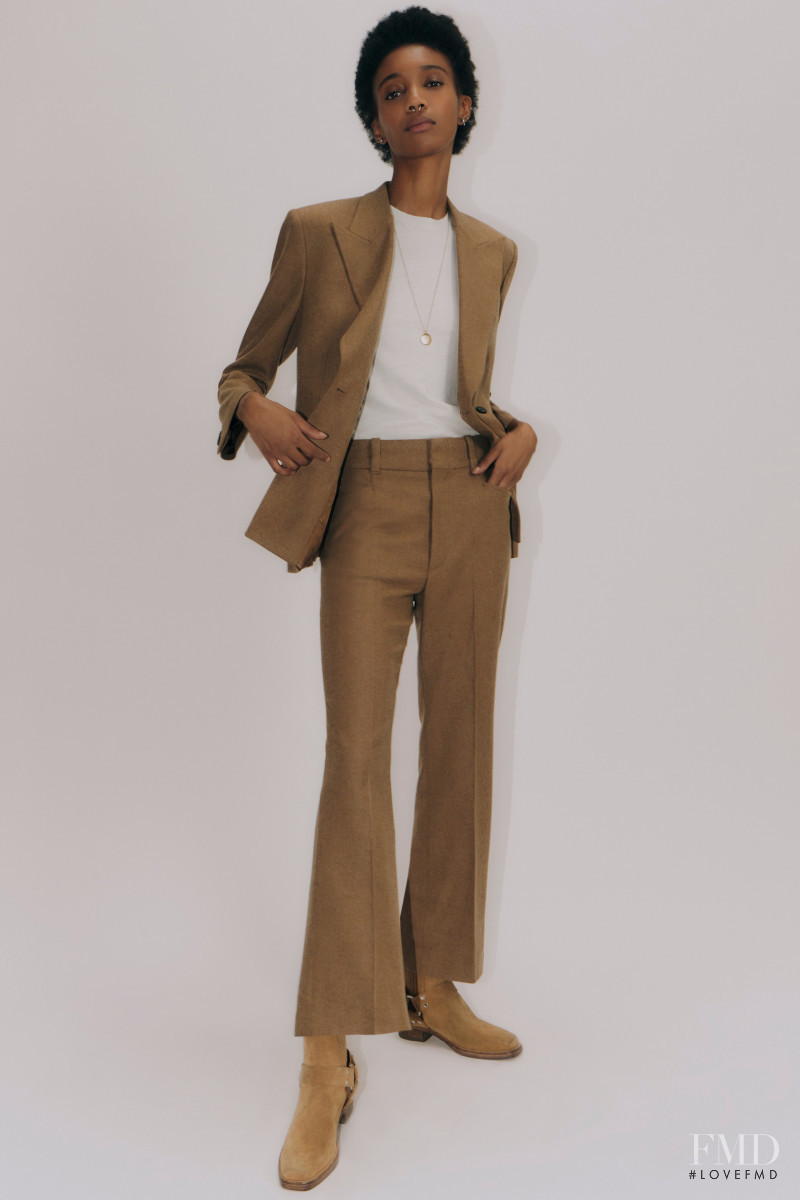 Hannah Shakespeare featured in  the RE/DONE Jeans lookbook for Resort 2021