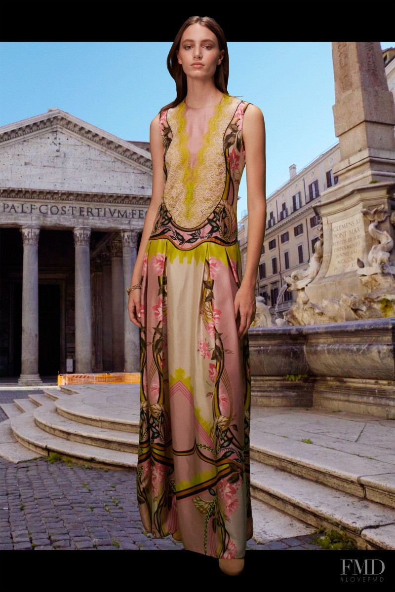 Aurora Talarico featured in  the Alberta Ferretti lookbook for Resort 2021