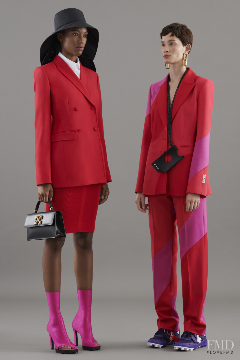 Katia Andre featured in  the Off-White lookbook for Resort 2021