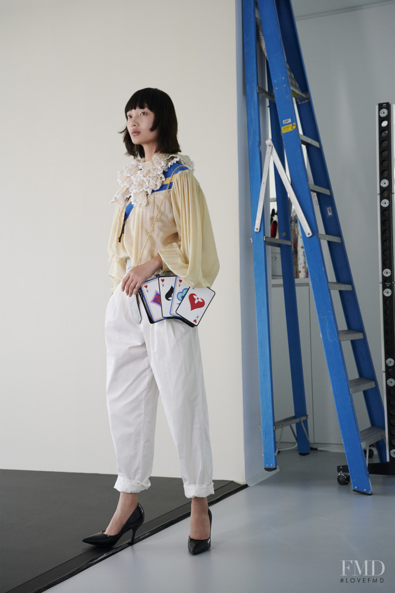 Mao Xiao Xing featured in  the Louis Vuitton lookbook for Resort 2021