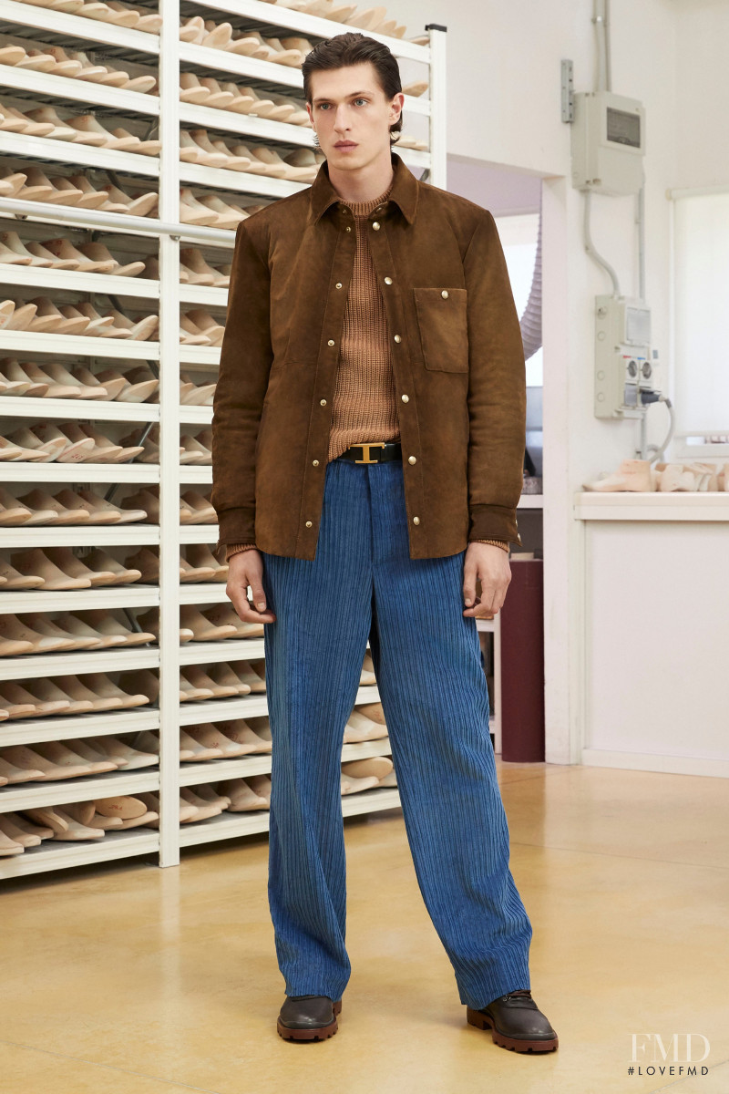 Edoardo Sebastianelli featured in  the Tod\'s lookbook for Resort 2021