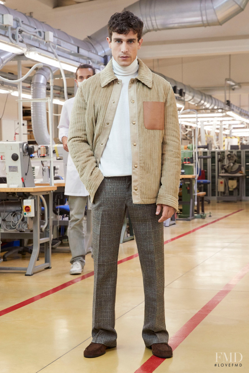 Edoardo Sebastianelli featured in  the Tod\'s lookbook for Resort 2021