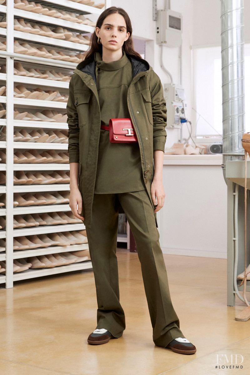 Matilde Buoso featured in  the Tod\'s lookbook for Resort 2021