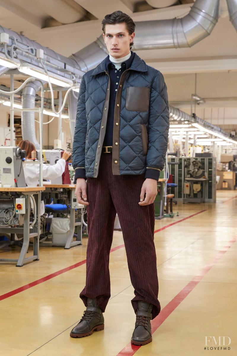 Edoardo Sebastianelli featured in  the Tod\'s lookbook for Resort 2021