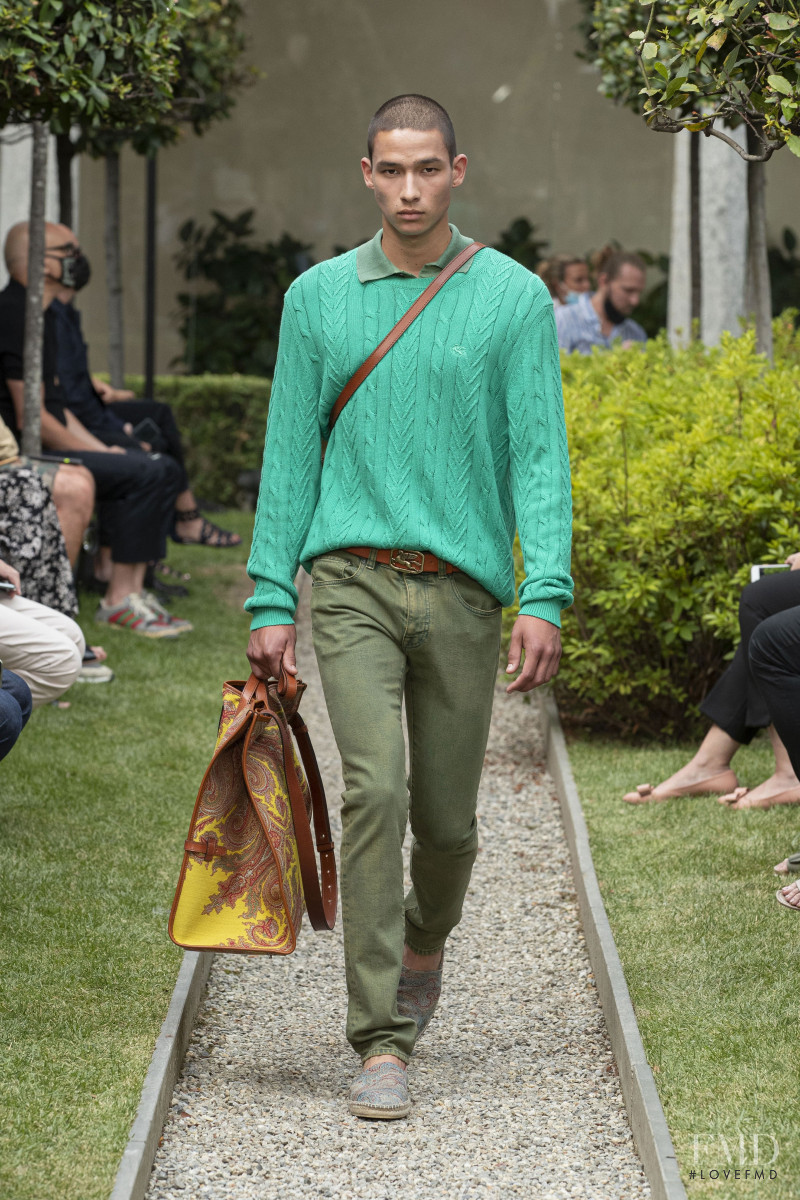 Tommy Vanden Meerssche featured in  the Etro fashion show for Spring/Summer 2021