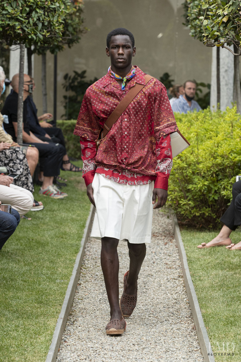 Cheikh Dia featured in  the Etro fashion show for Spring/Summer 2021