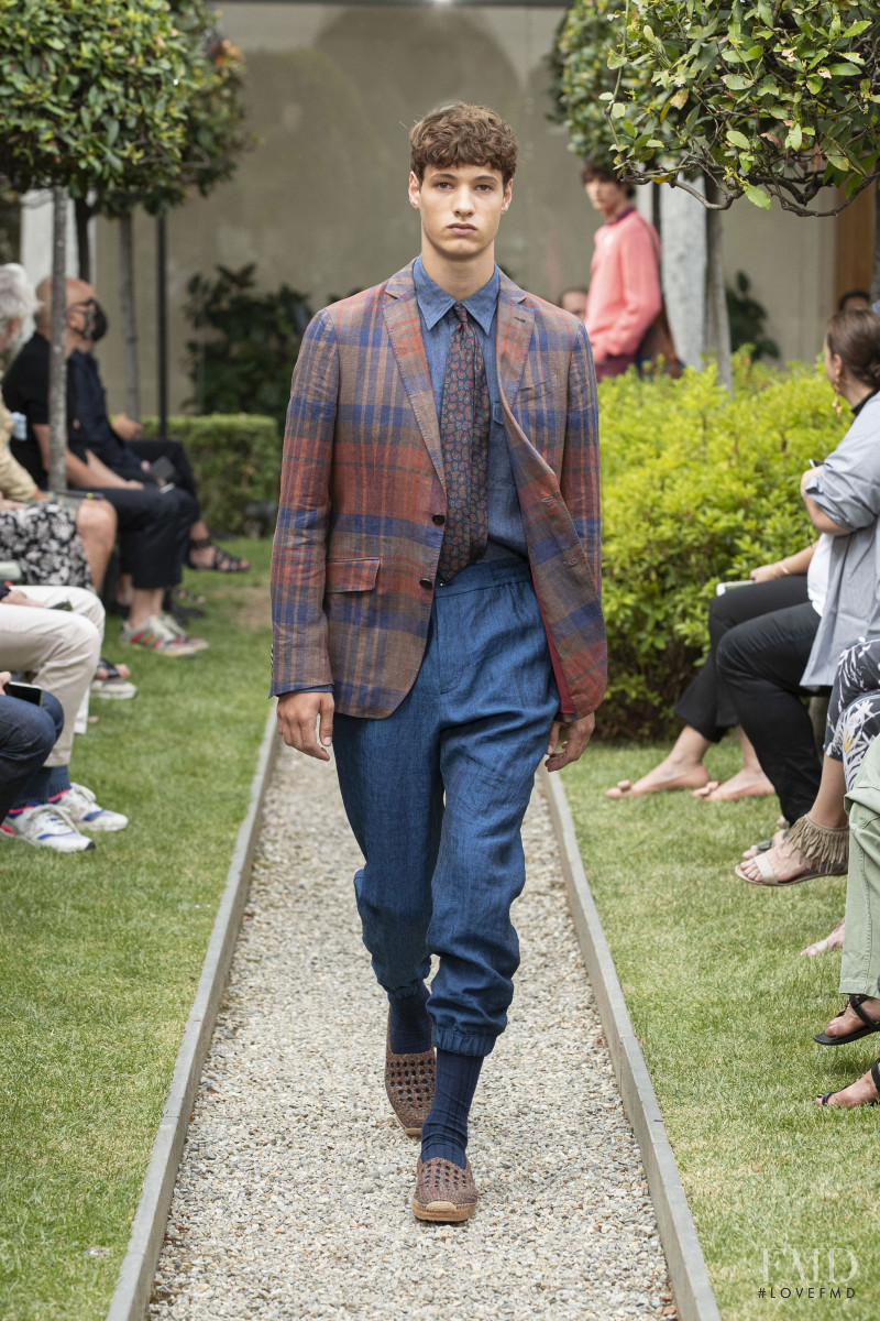 Romeo Solia featured in  the Etro fashion show for Spring/Summer 2021