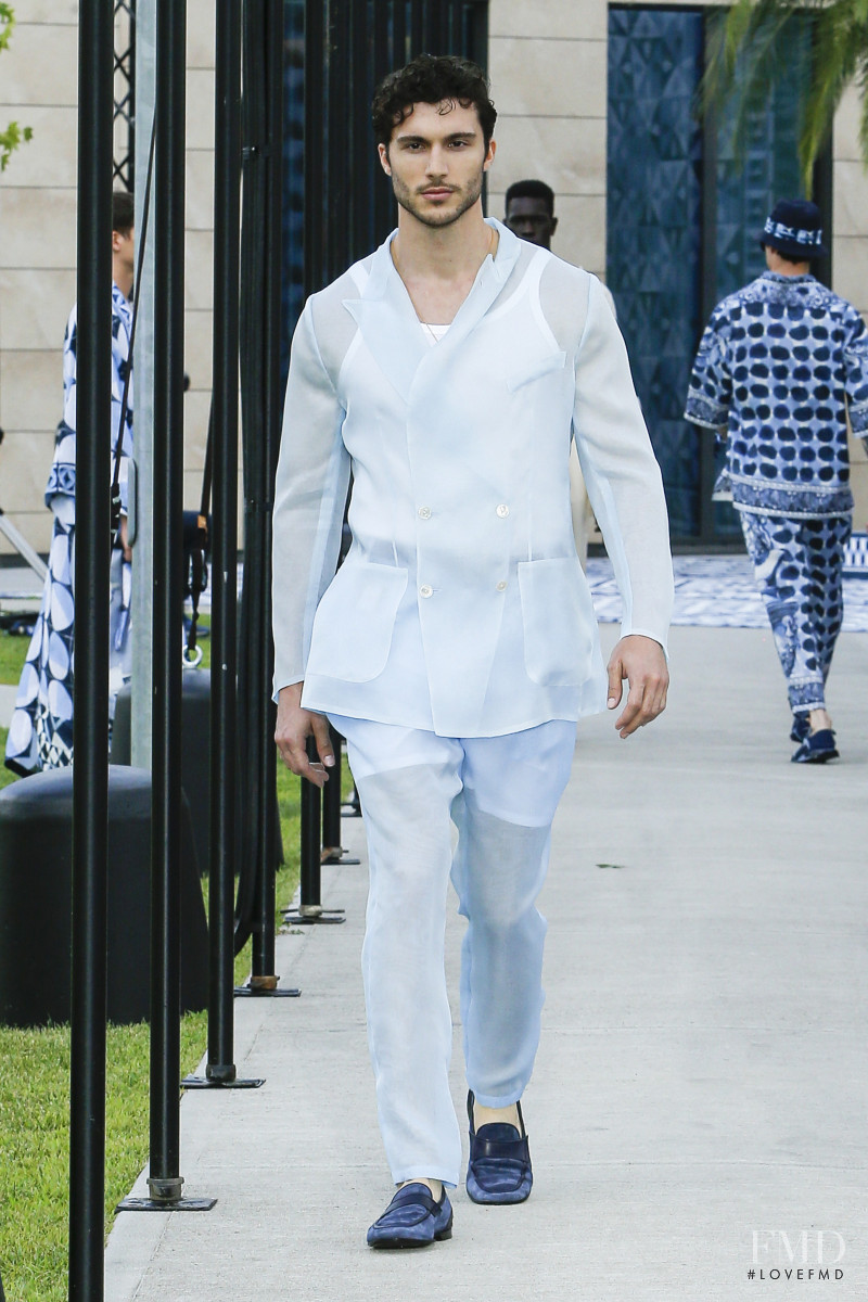 Federico Massaro featured in  the Dolce & Gabbana fashion show for Spring/Summer 2021