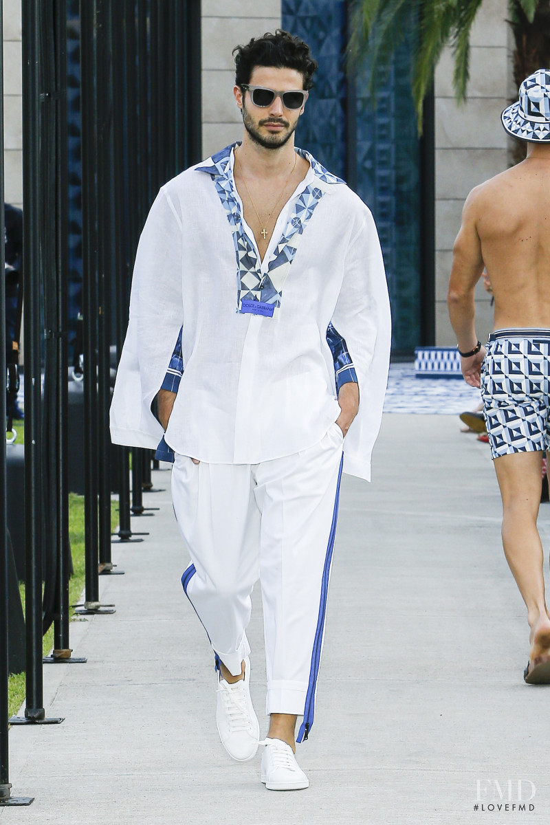Alessio Petrazzuoli featured in  the Dolce & Gabbana fashion show for Spring/Summer 2021