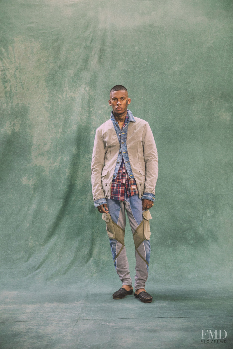 Deion Smith featured in  the Greg Lauren lookbook for Spring/Summer 2021