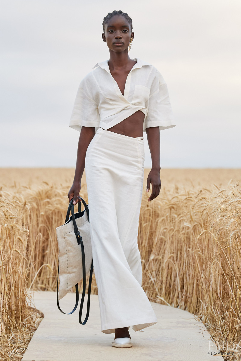 Maty Fall Diba featured in  the Jacquemus lookbook for Spring/Summer 2021