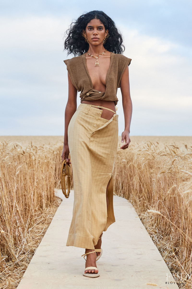 Allana Santos Brito featured in  the Jacquemus lookbook for Spring/Summer 2021