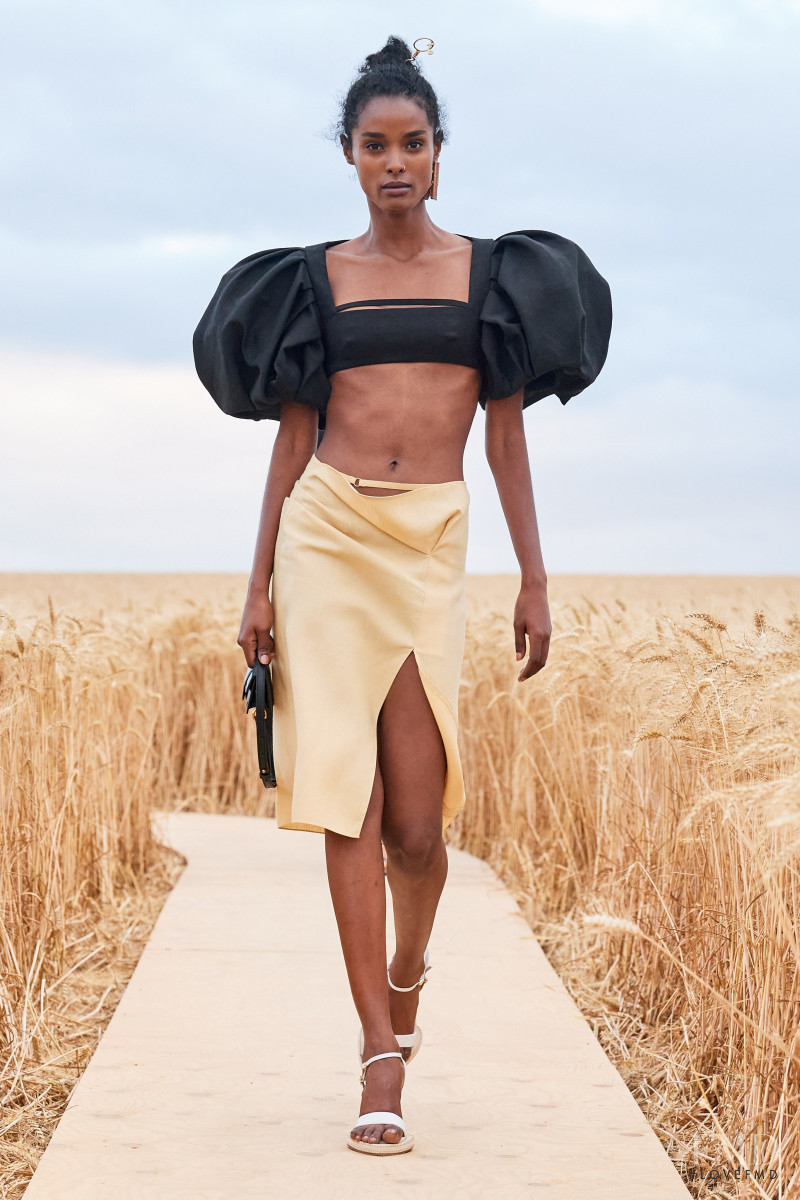 Malika Louback featured in  the Jacquemus lookbook for Spring/Summer 2021
