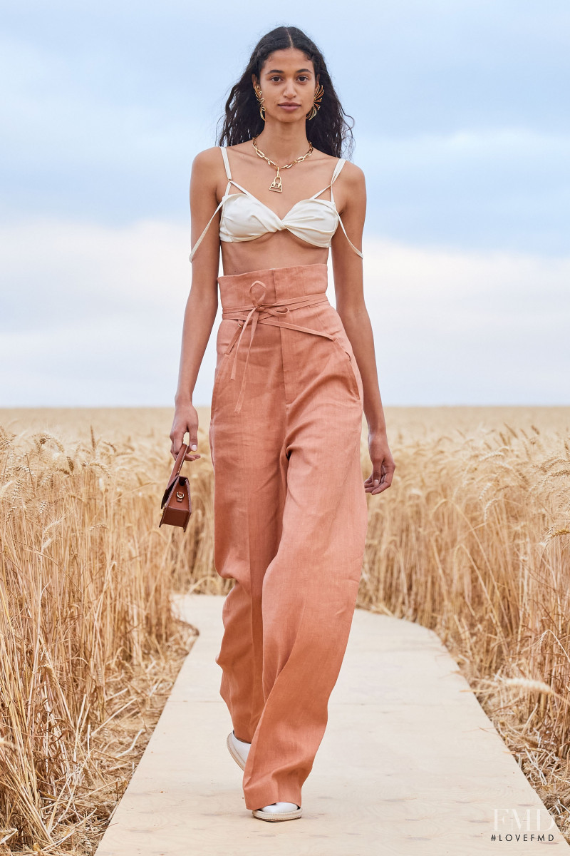 Malika El Maslouhi featured in  the Jacquemus lookbook for Spring/Summer 2021