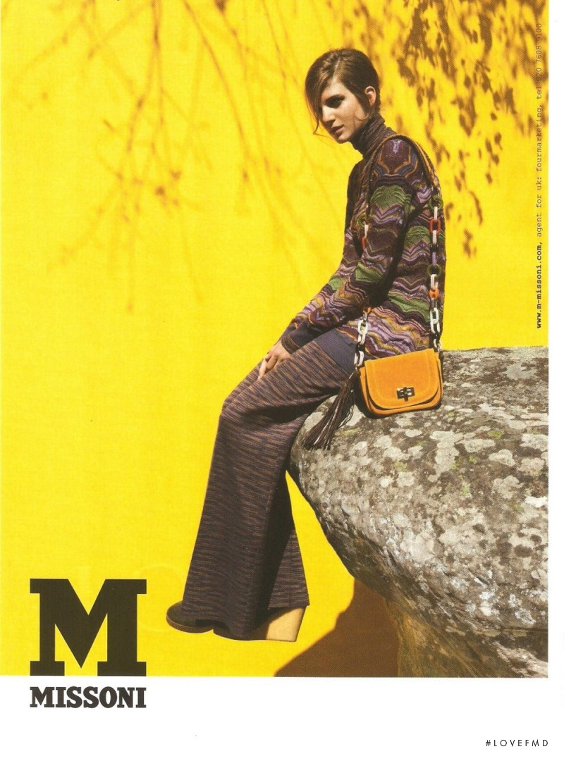Caterina Ravaglia featured in  the M Missoni advertisement for Autumn/Winter 2011