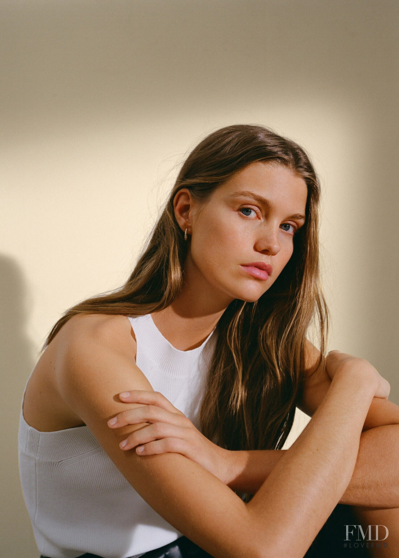 Luna Bijl featured in  the Mango Sunset Conversation lookbook for Spring/Summer 2020