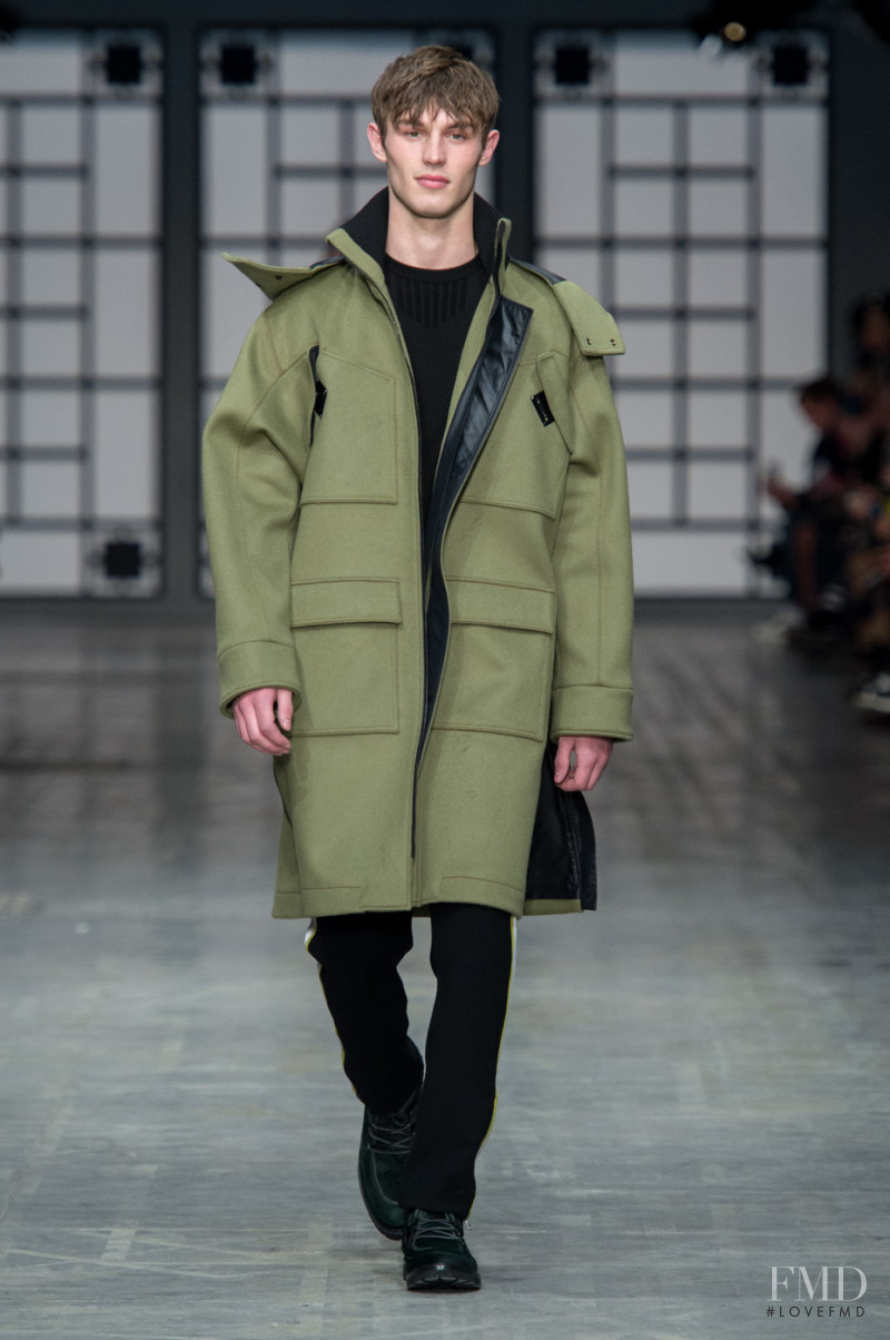 Kit Butler featured in  the Trussardi fashion show for Autumn/Winter 2018