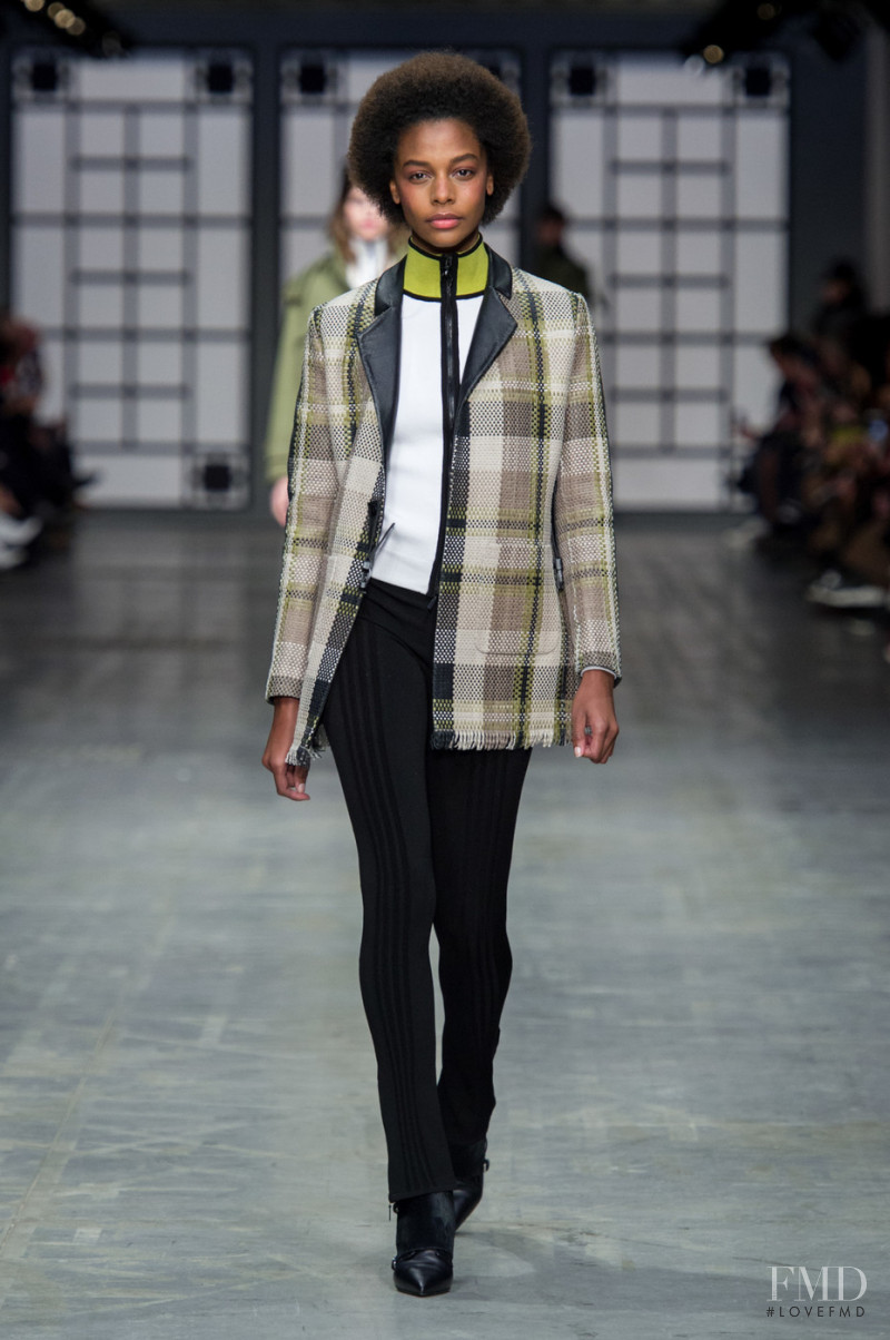 Karly Loyce featured in  the Trussardi fashion show for Autumn/Winter 2018
