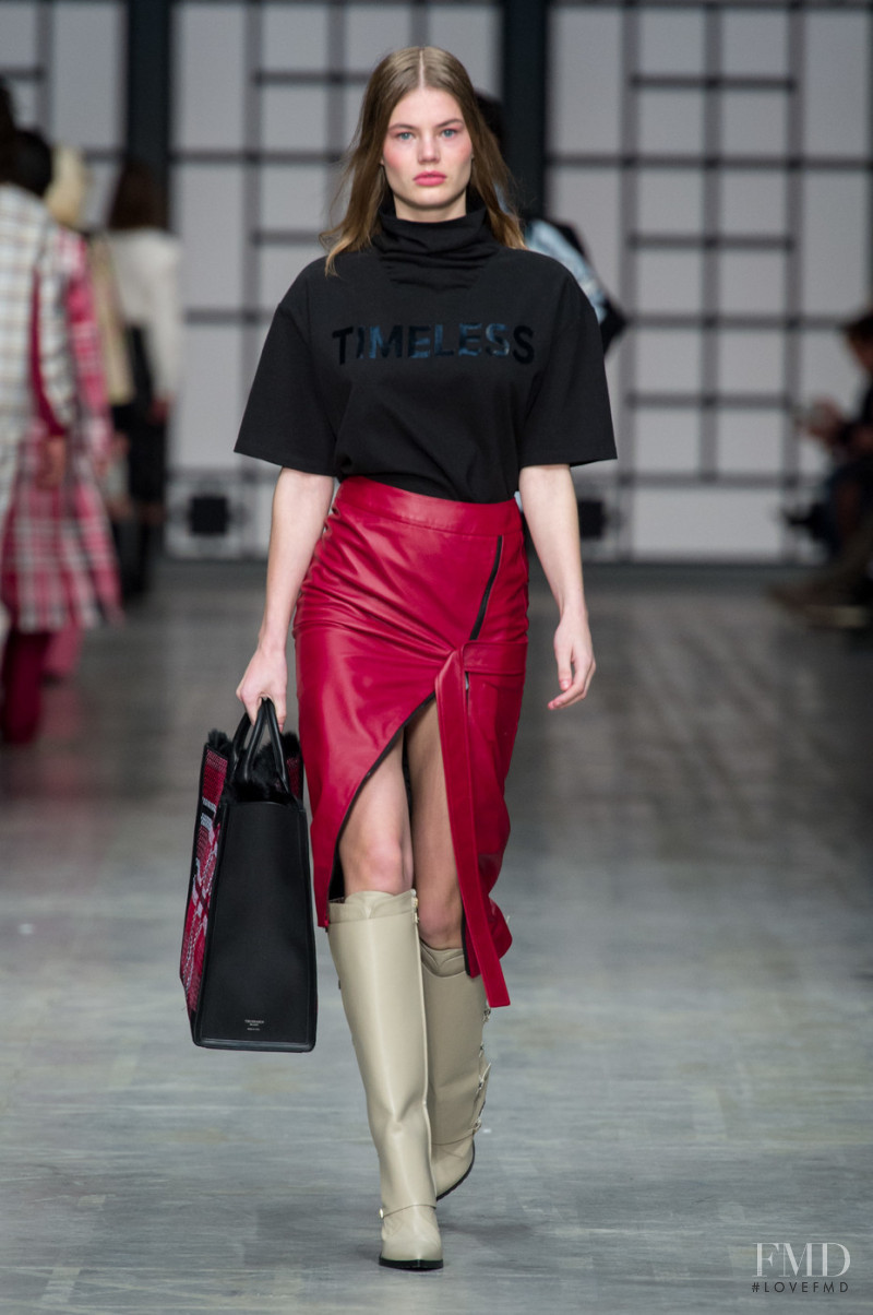 Myrthe Bolt featured in  the Trussardi fashion show for Autumn/Winter 2018