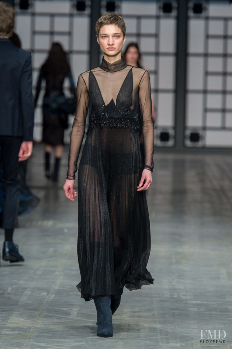 Anastasija Titko featured in  the Trussardi fashion show for Autumn/Winter 2018