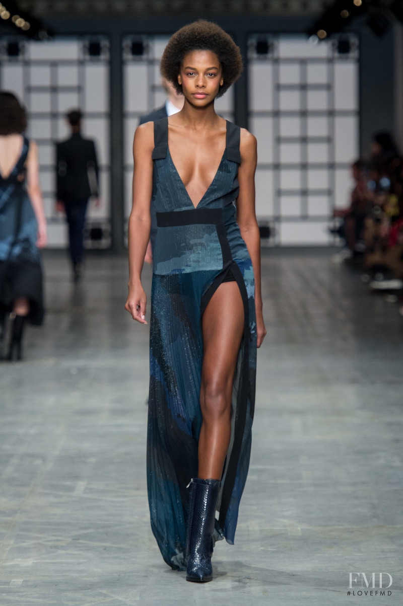 Karly Loyce featured in  the Trussardi fashion show for Autumn/Winter 2018