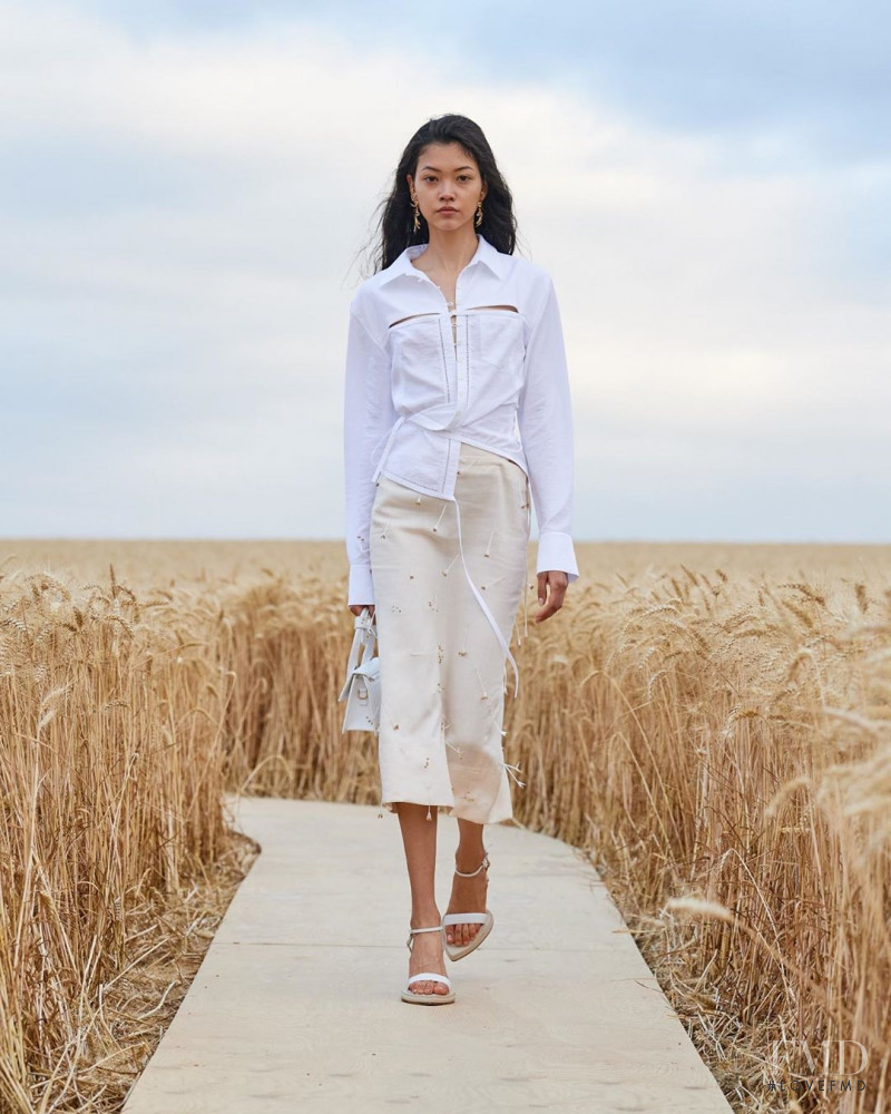 Mika Schneider featured in  the Jacquemus fashion show for Spring/Summer 2021