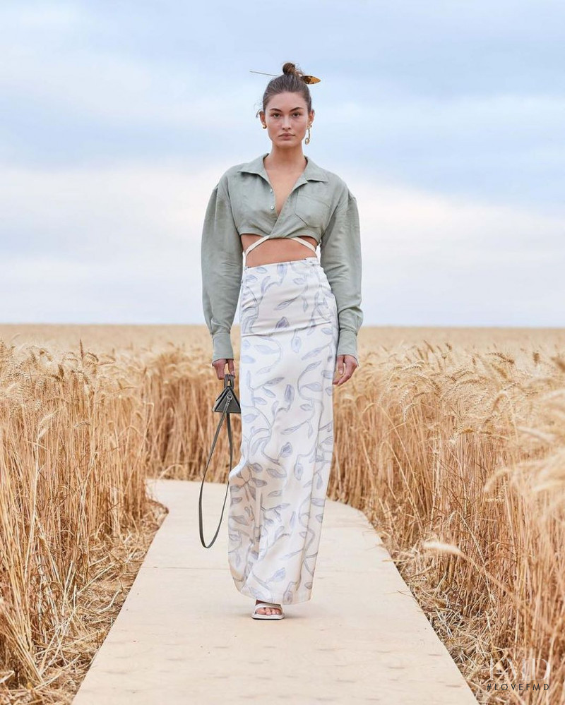 Grace Elizabeth featured in  the Jacquemus fashion show for Spring/Summer 2021