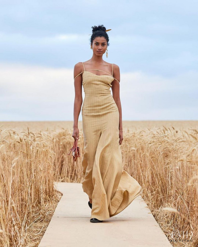 Imaan Hammam featured in  the Jacquemus fashion show for Spring/Summer 2021
