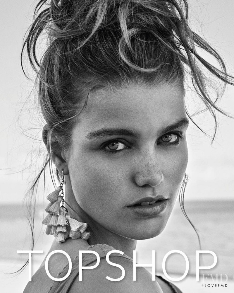 Luna Bijl featured in  the Topshop advertisement for Summer 2017