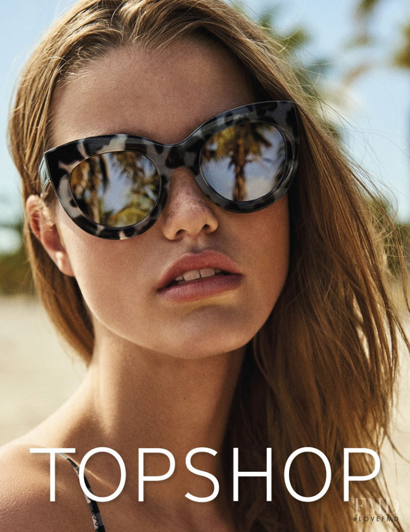 Luna Bijl featured in  the Topshop advertisement for Summer 2017