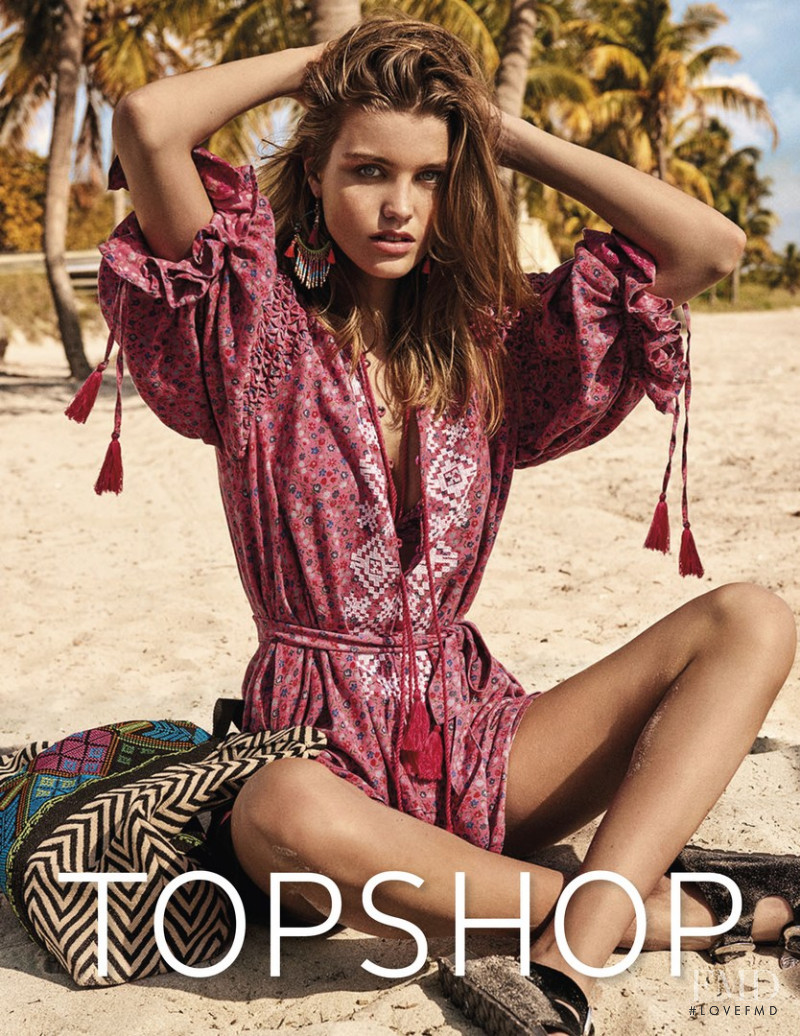 Luna Bijl featured in  the Topshop advertisement for Summer 2017