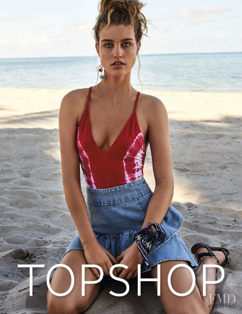 Luna Bijl featured in  the Topshop advertisement for Summer 2017