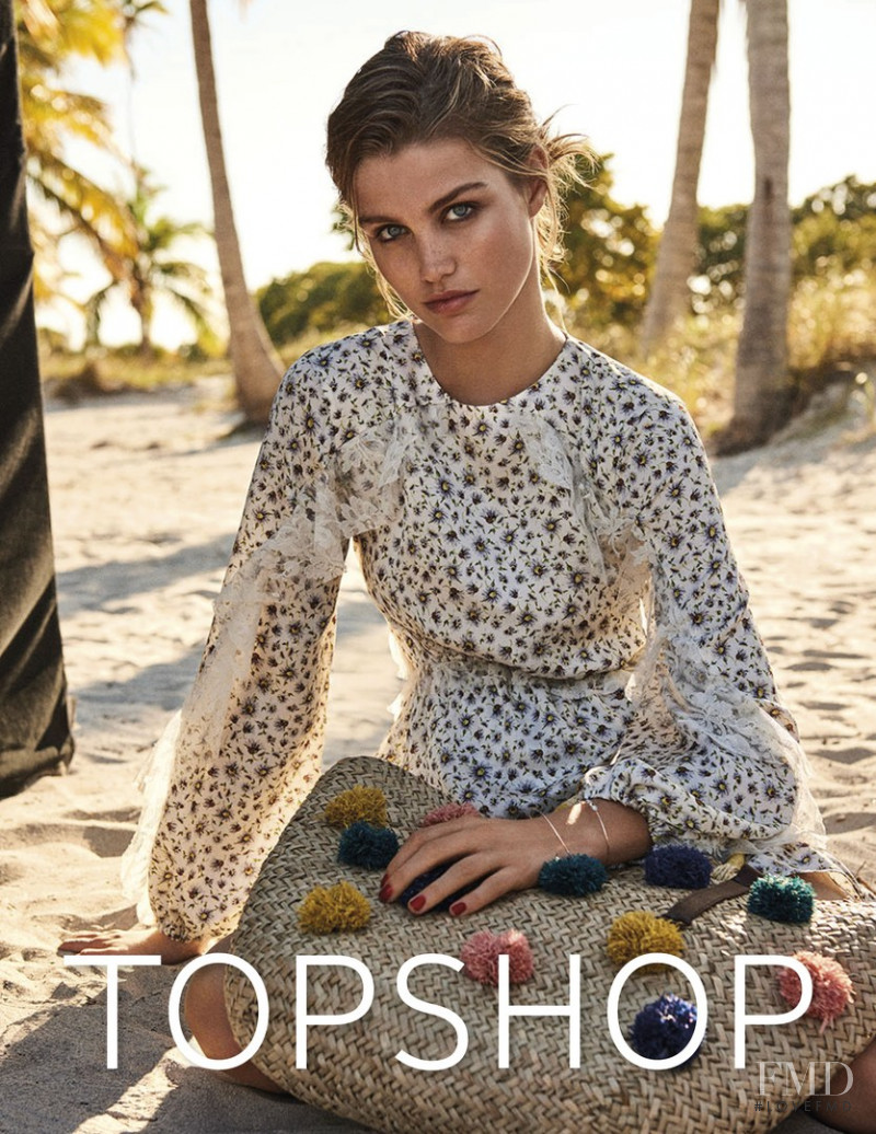 Luna Bijl featured in  the Topshop advertisement for Summer 2017