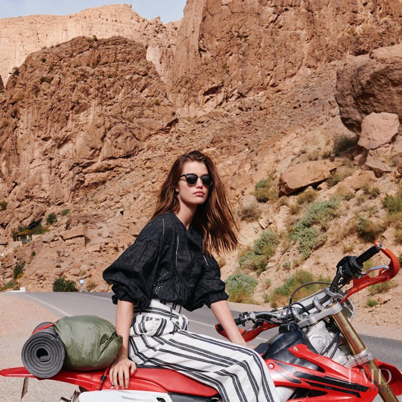 Luna Bijl featured in  the H&M Road Trip lookbook for Spring/Summer 2018