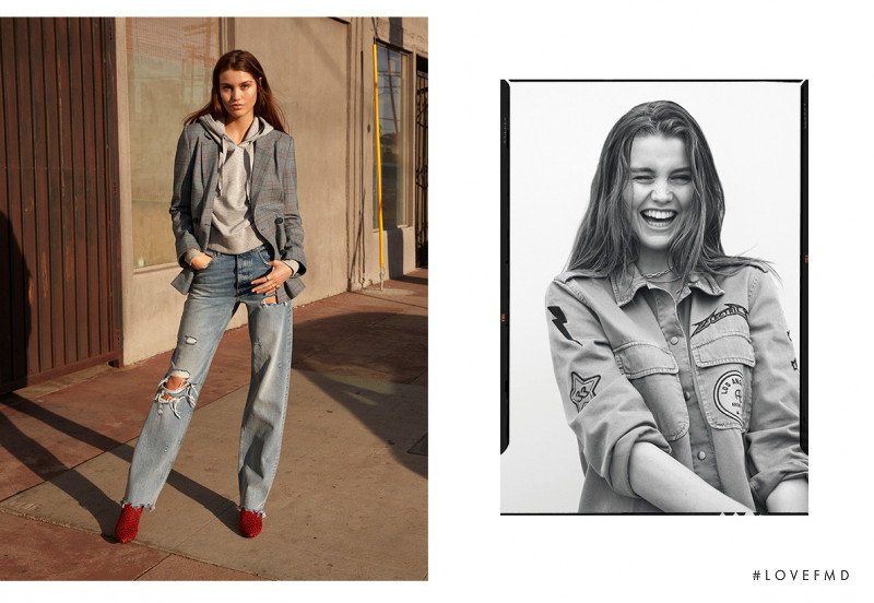 Luna Bijl featured in  the Anine Bing x Gina Tricot advertisement for Summer 2018