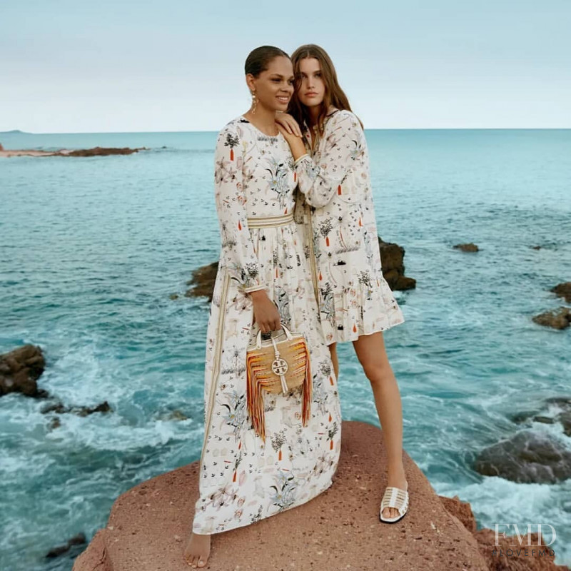 Luna Bijl featured in  the Tory Burch lookbook for Pre-Fall 2019