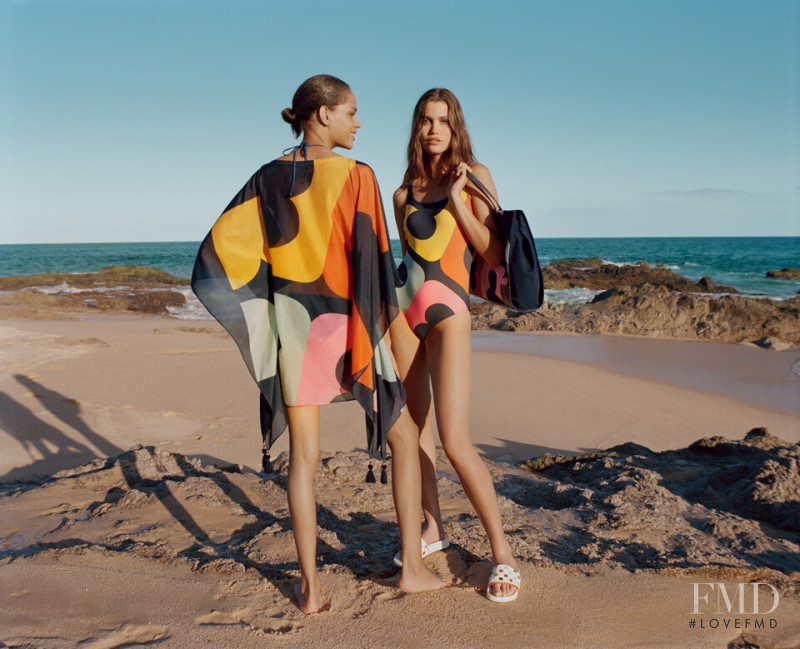 Luna Bijl featured in  the Tory Burch lookbook for Pre-Fall 2019