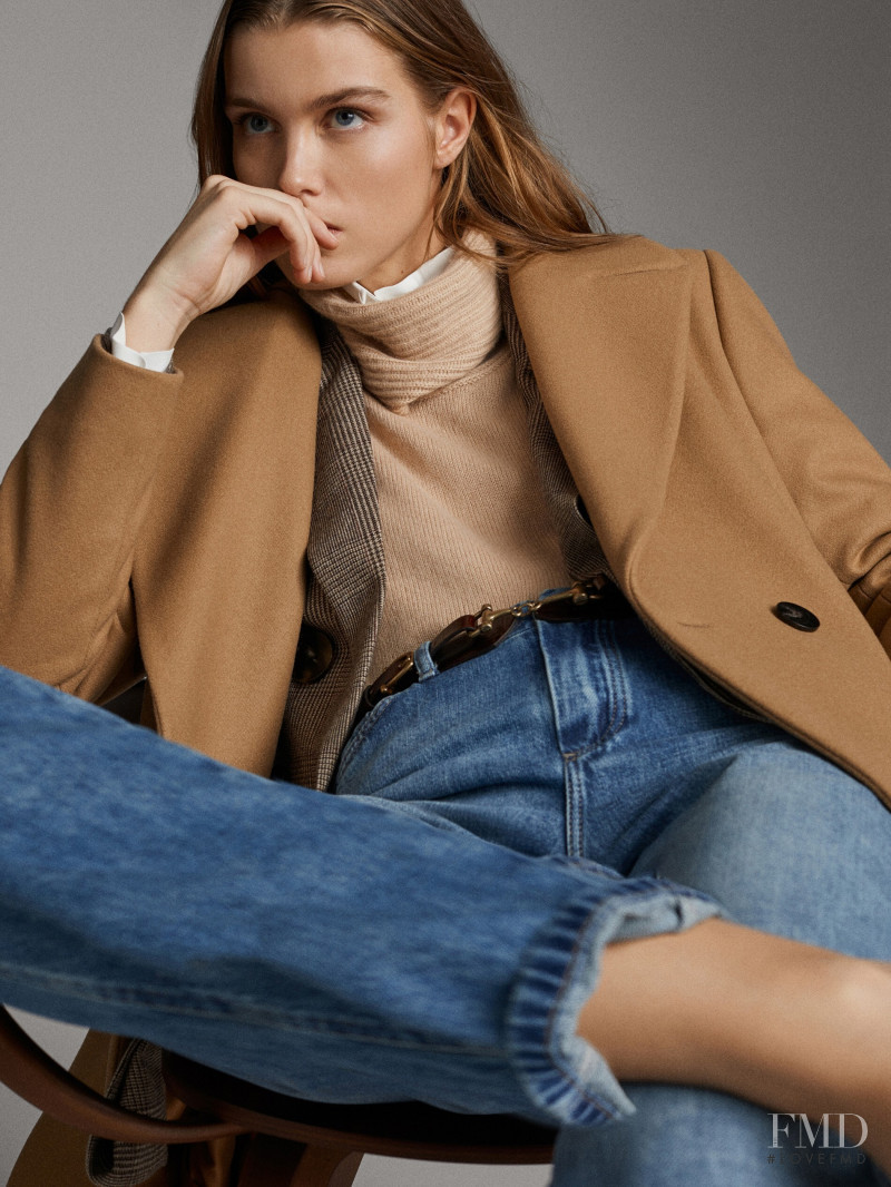 Luna Bijl featured in  the Massimo Dutti catalogue for Winter 2019