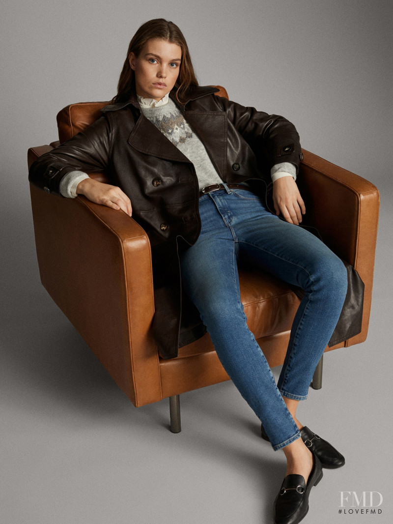 Luna Bijl featured in  the Massimo Dutti catalogue for Winter 2019