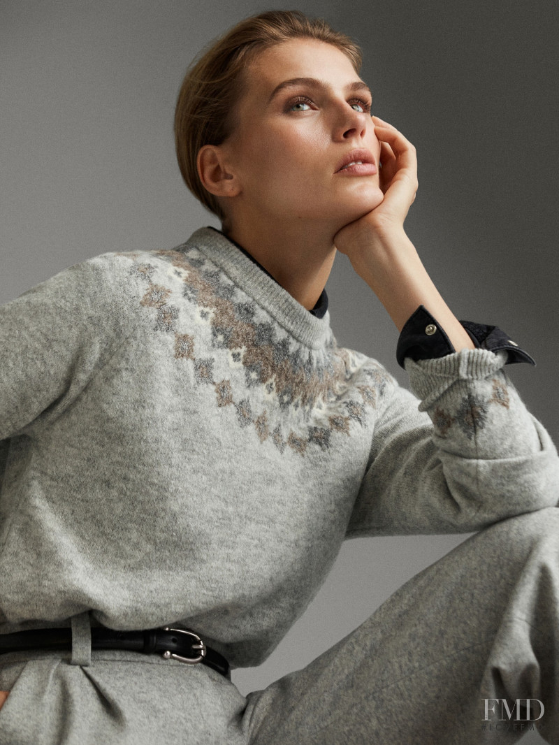 Madison Headrick featured in  the Massimo Dutti catalogue for Winter 2019