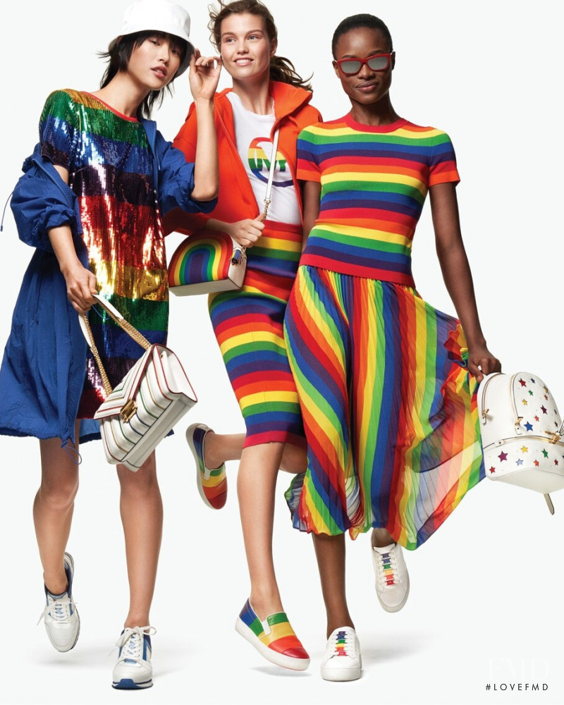 Luna Bijl featured in  the Michael Michael Kors Rainbow Capsule advertisement for Summer 2019